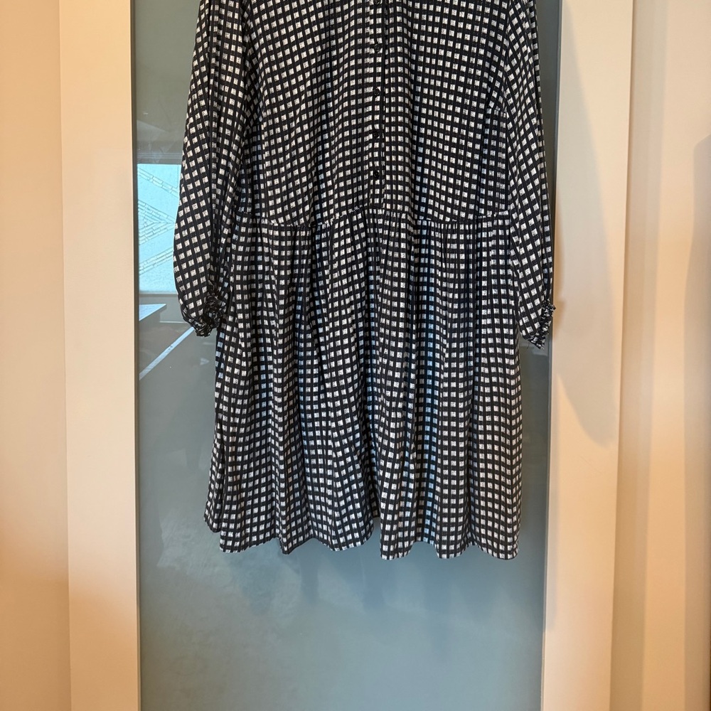 ASOS Curve Black and White Checked Dress. Size 18.